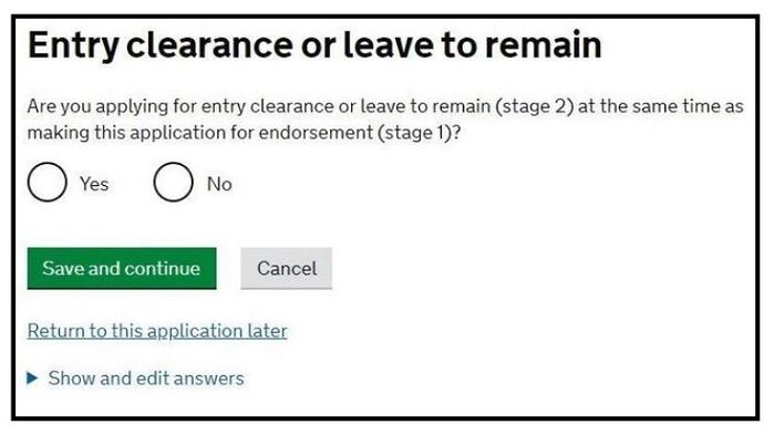 entry clearance